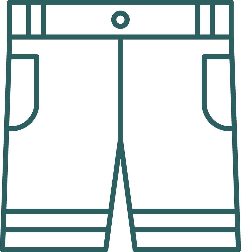 Shorts Line Gradient Icon vector