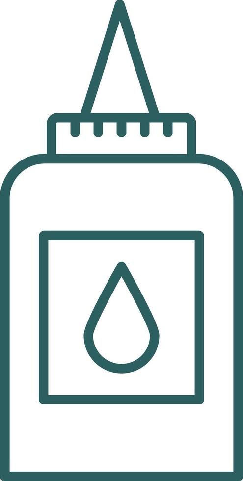 Liquid Glue Line Gradient Icon vector