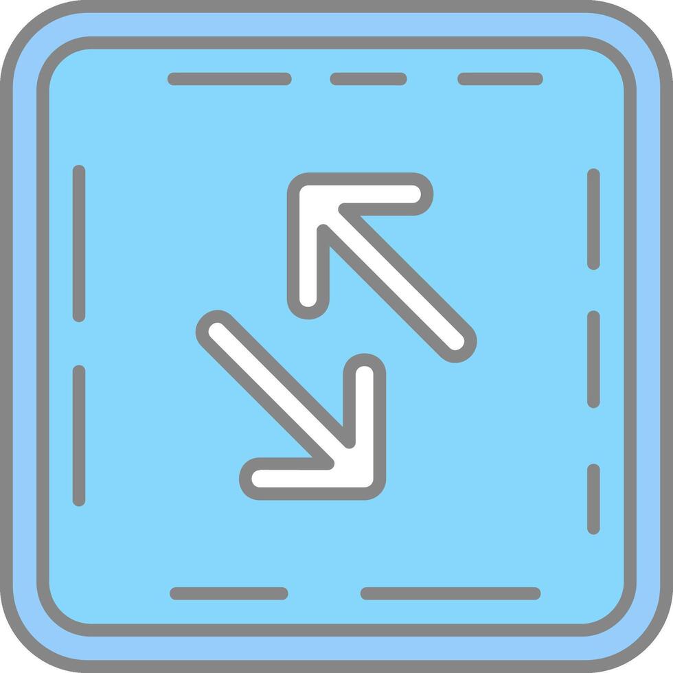 Swap Line Filled Light Icon vector