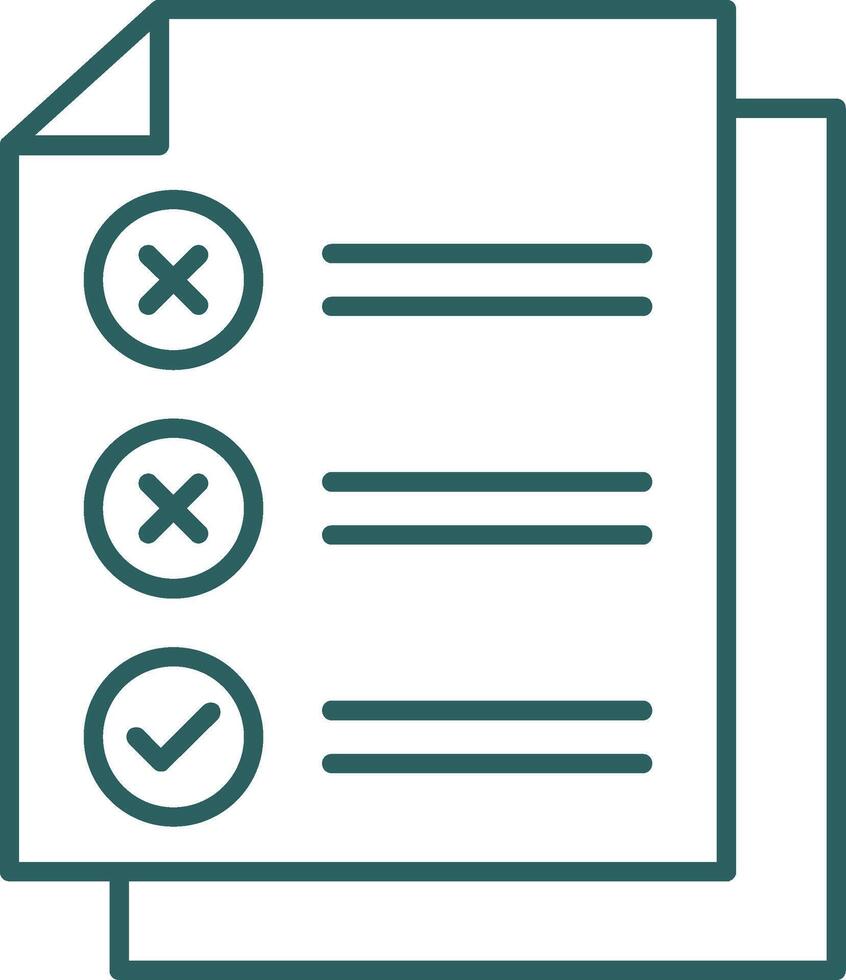 Check List Line Gradient Icon vector