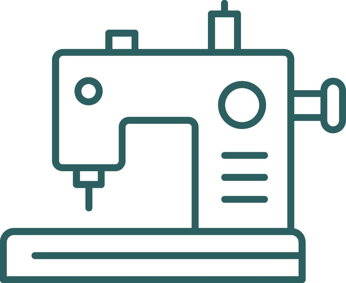 Sewing Machine Line Gradient Icon vector