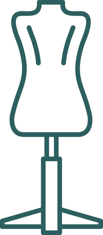 Mannequin Line Gradient Icon vector