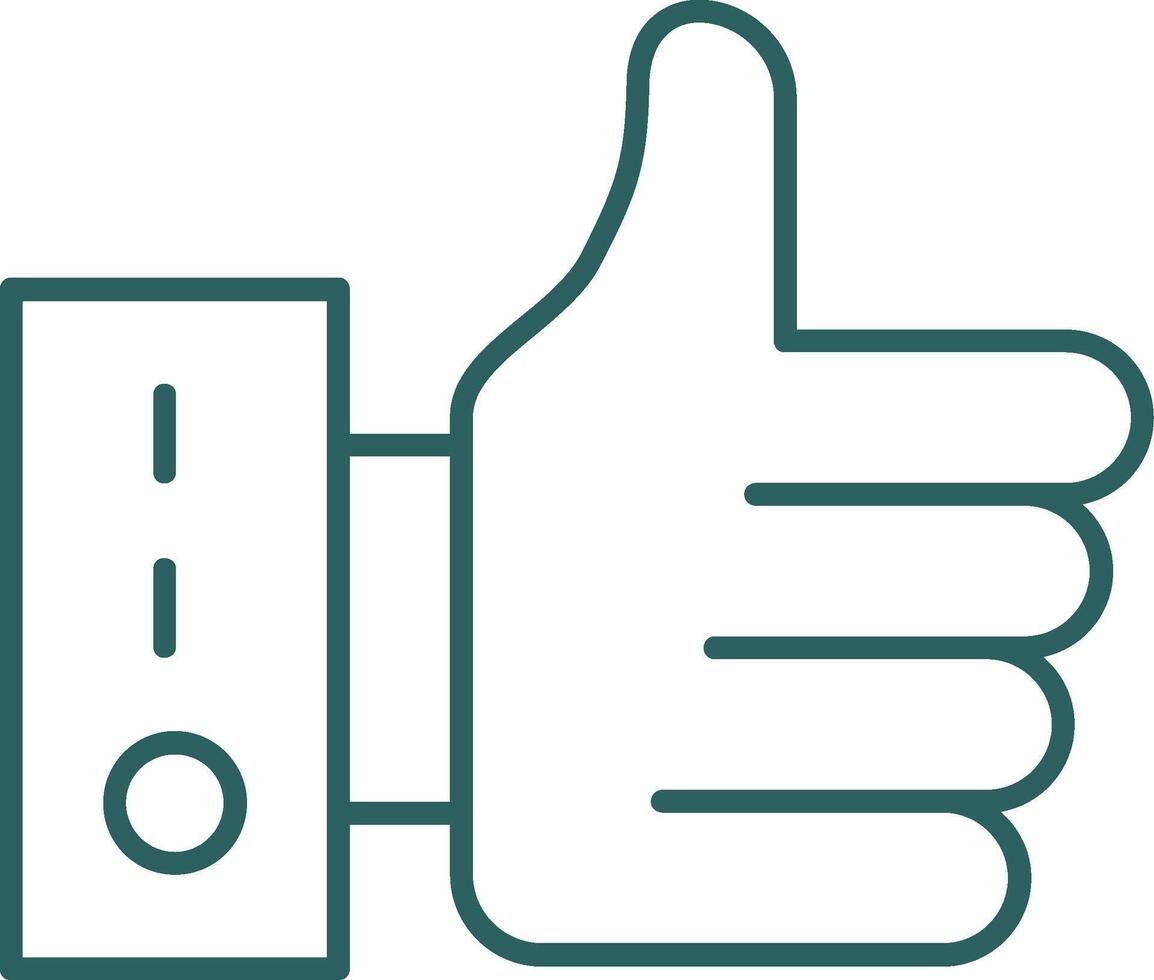 Thumb Up Line Gradient Icon vector