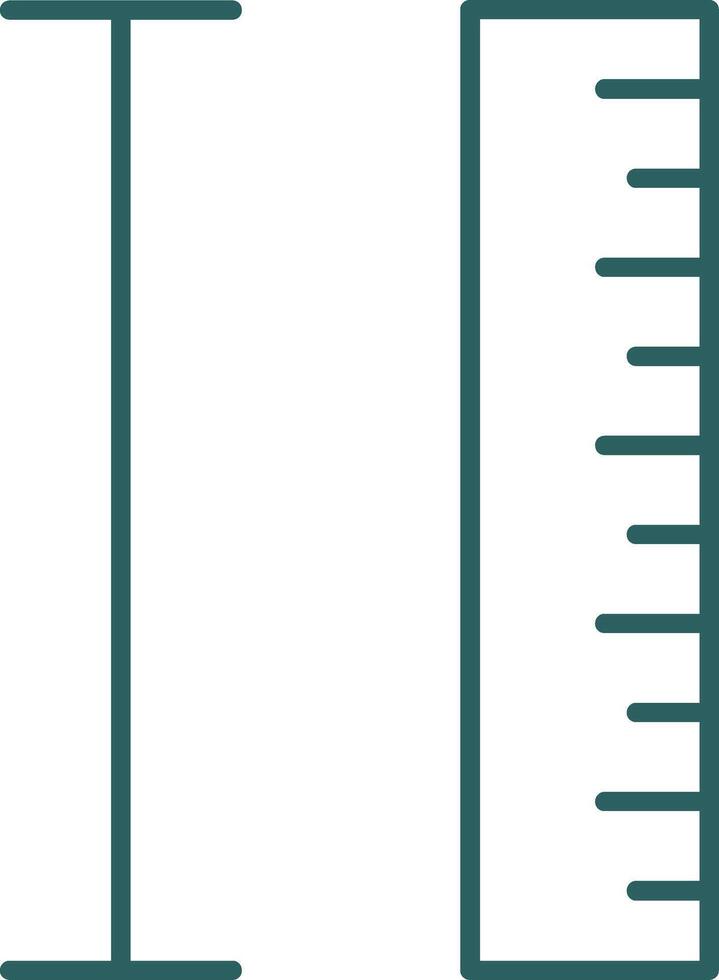 Measurement Line Gradient Icon vector