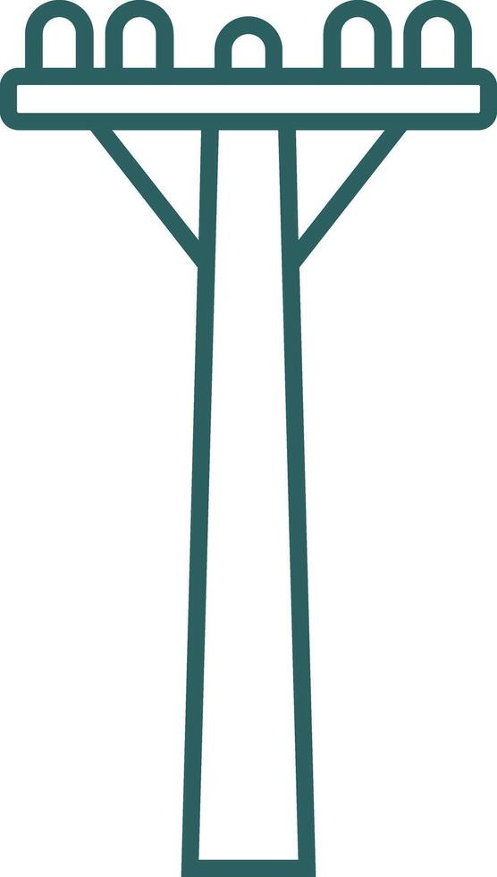 Pole Line Gradient Icon vector