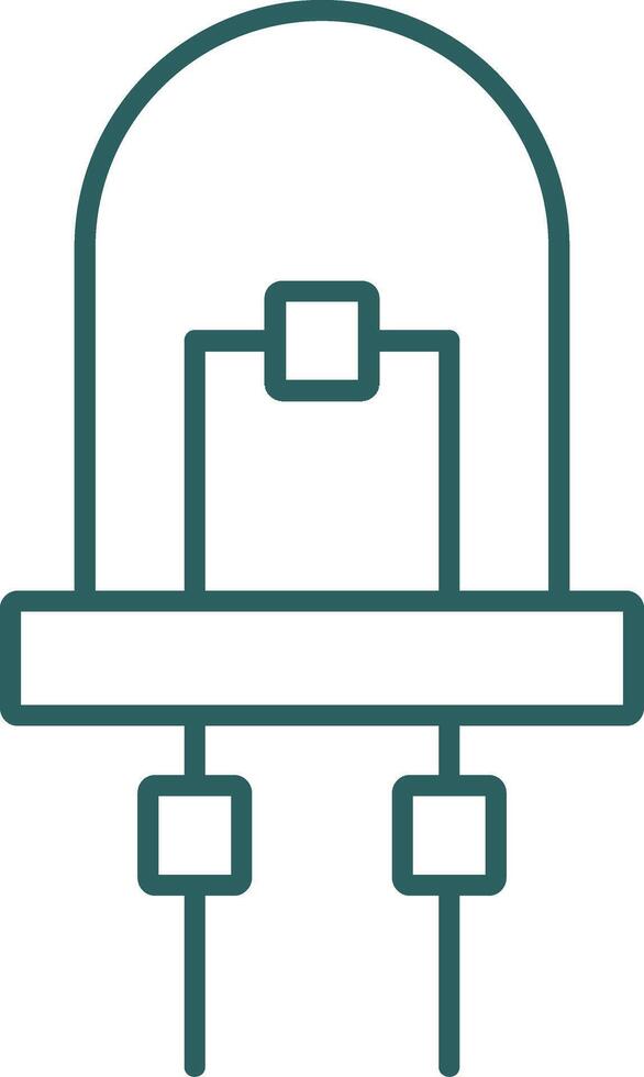 Diode Line Gradient Icon vector