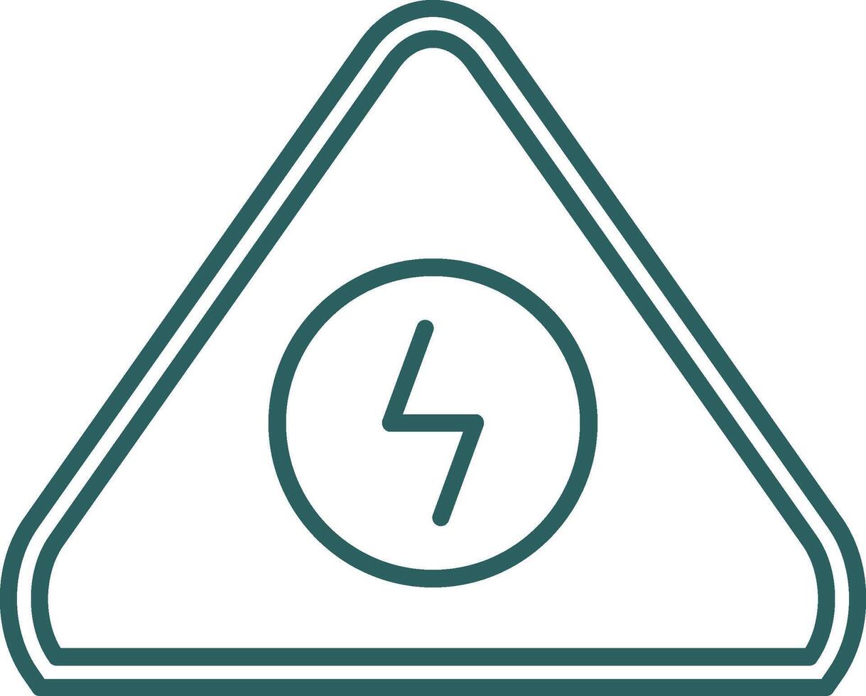 Electrical Danger Sign Line Gradient Icon vector