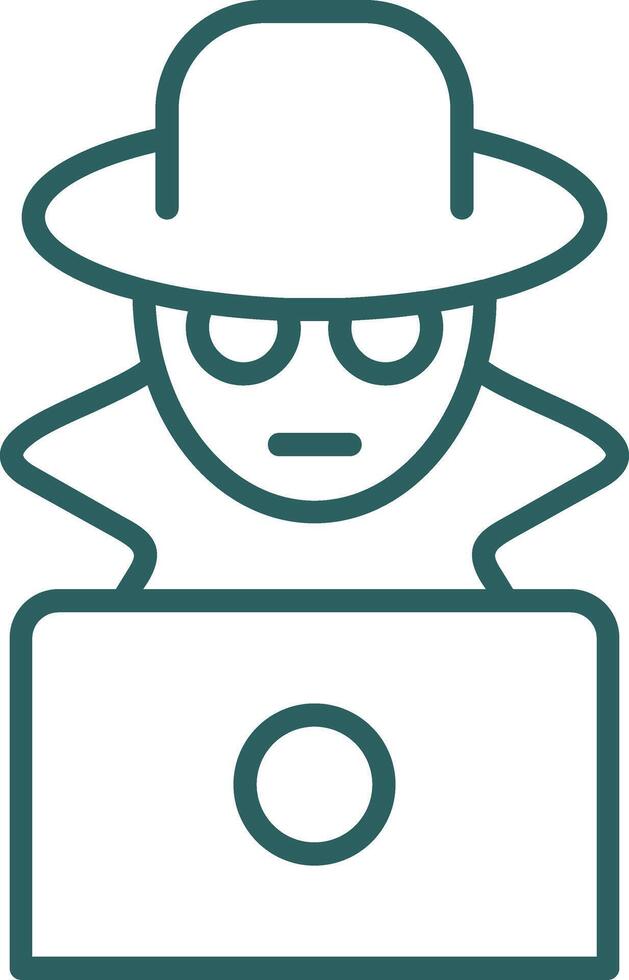 Fraud Line Gradient Icon vector