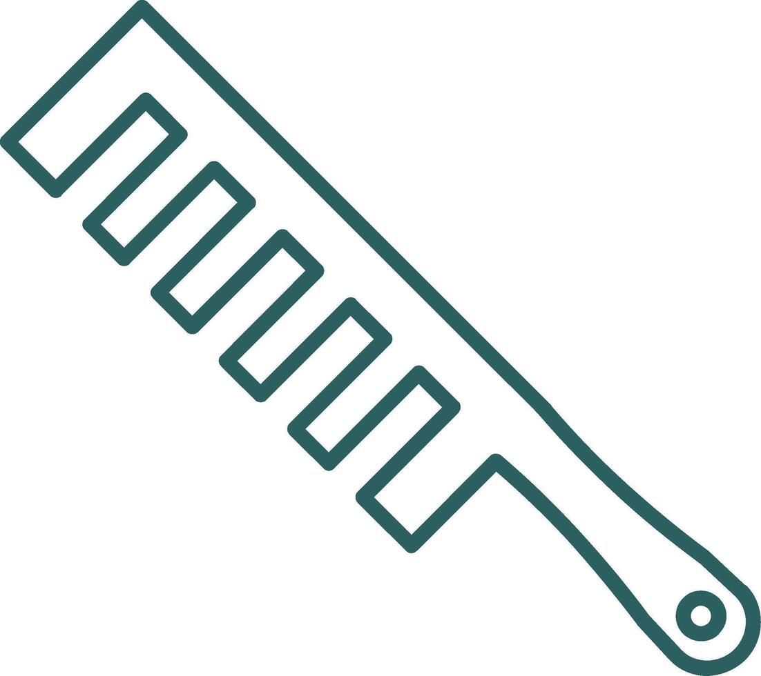 Hair Comb Line Gradient Icon vector