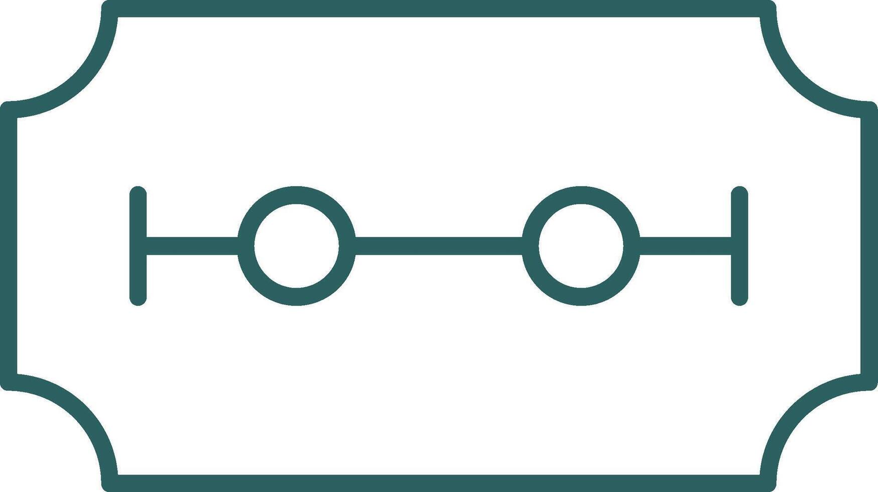 Razor Blade Line Gradient Icon vector