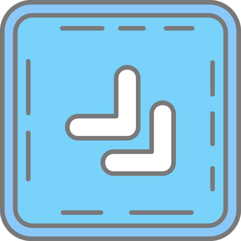 Chevron Line Filled Light Icon vector