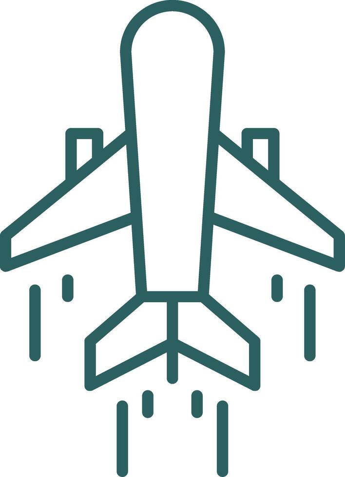 Air Transportation Line Gradient Icon vector