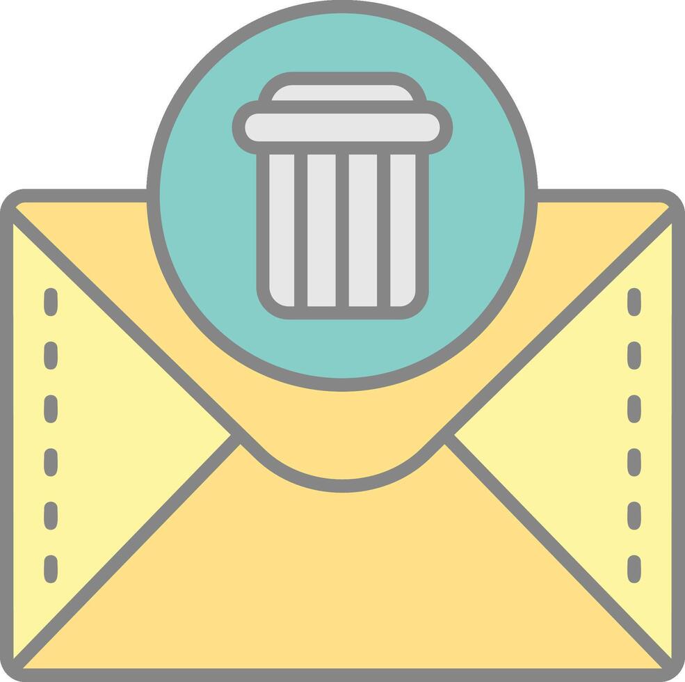 Dustbin Line Filled Light Icon vector