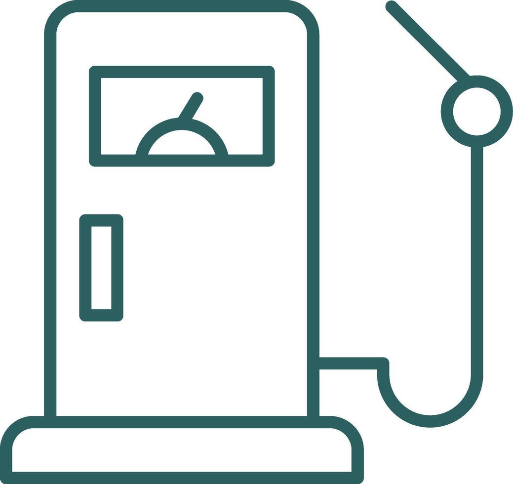 Fuel Line Gradient Icon vector