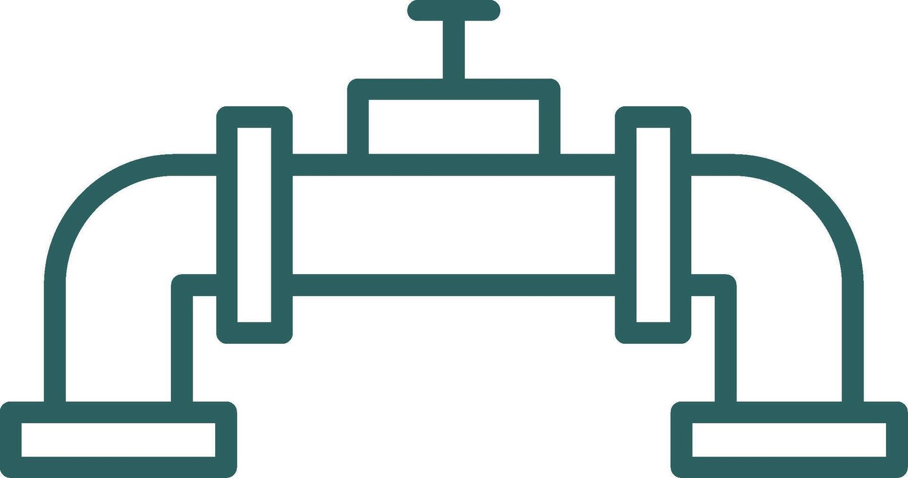 Pipe Line Gradient Icon vector