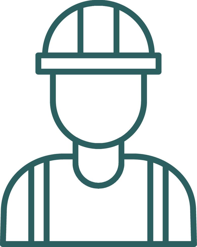 Engineer Line Gradient Icon vector