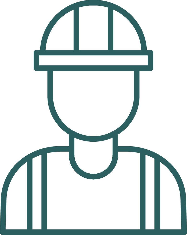 Engineer Line Gradient Icon vector