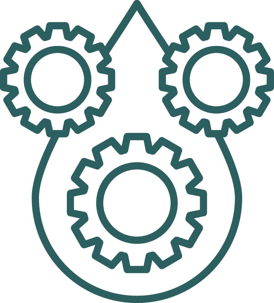 Lubricant Line Gradient Icon vector
