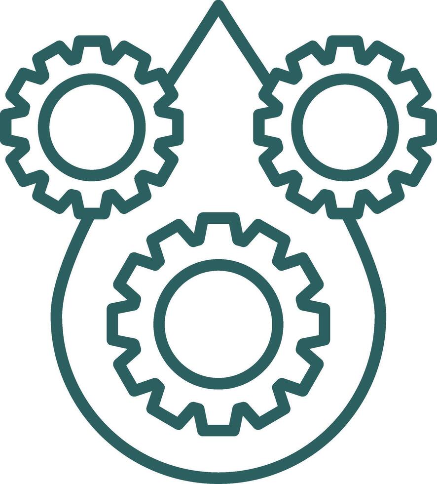 Lubricant Line Gradient Icon vector