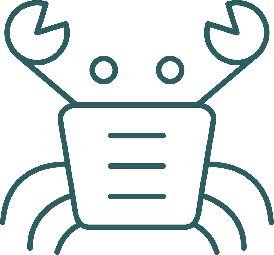 Crab Line Gradient Icon vector