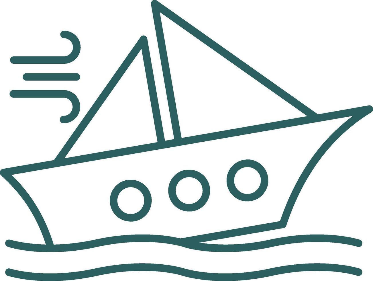 Shipwreck Line Gradient Icon vector