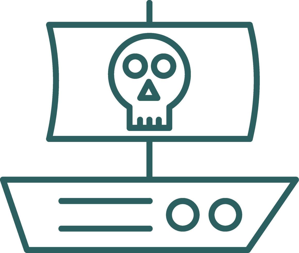 Pirate Line Gradient Icon vector