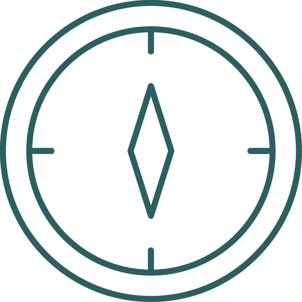 Compass Line Gradient Icon vector