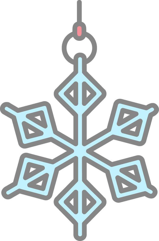 Snowflake Line Filled Light Icon vector