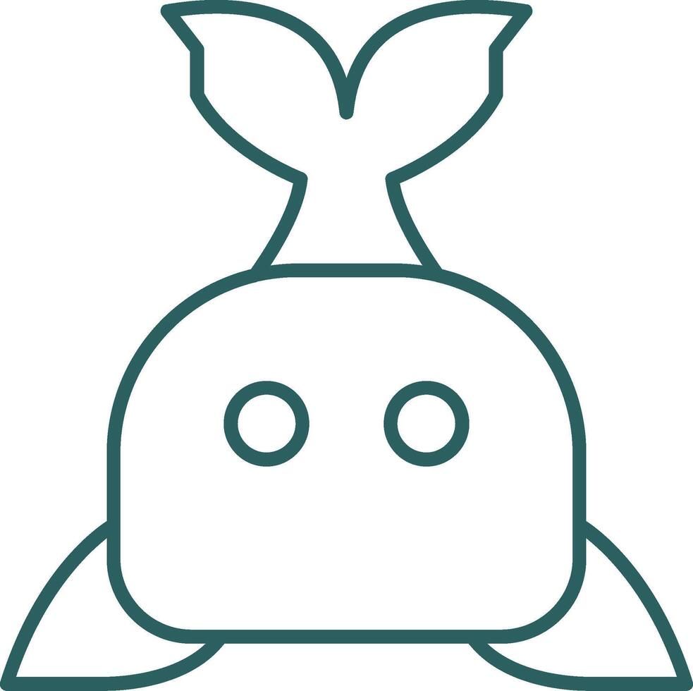 Whale Line Gradient Icon vector