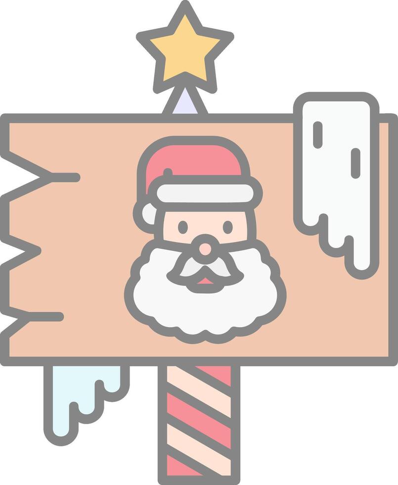North pole Line Filled Light Icon vector