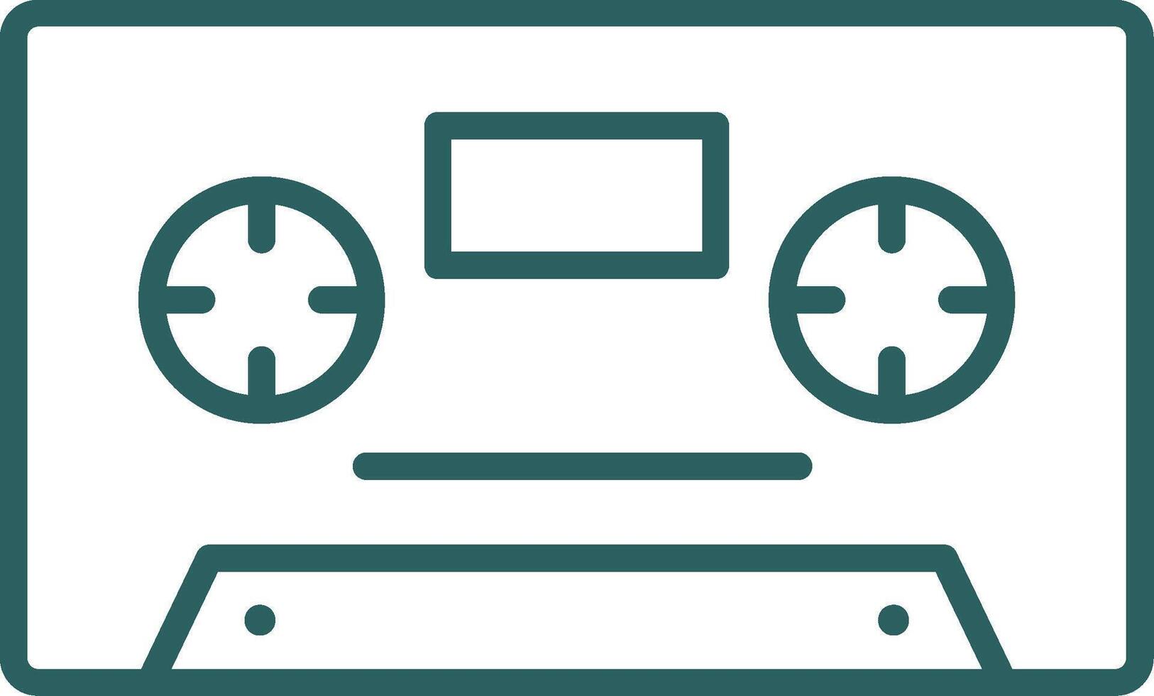 Cassette Line Gradient Icon vector