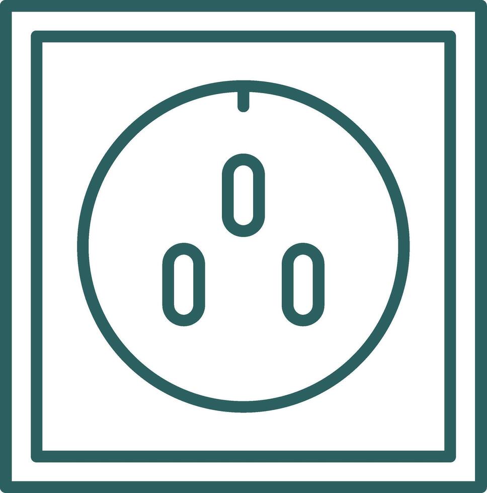 Socket Line Gradient Icon vector