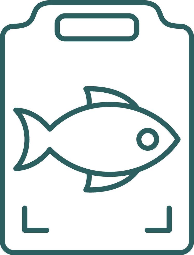 Fish Cooking Line Gradient Icon vector