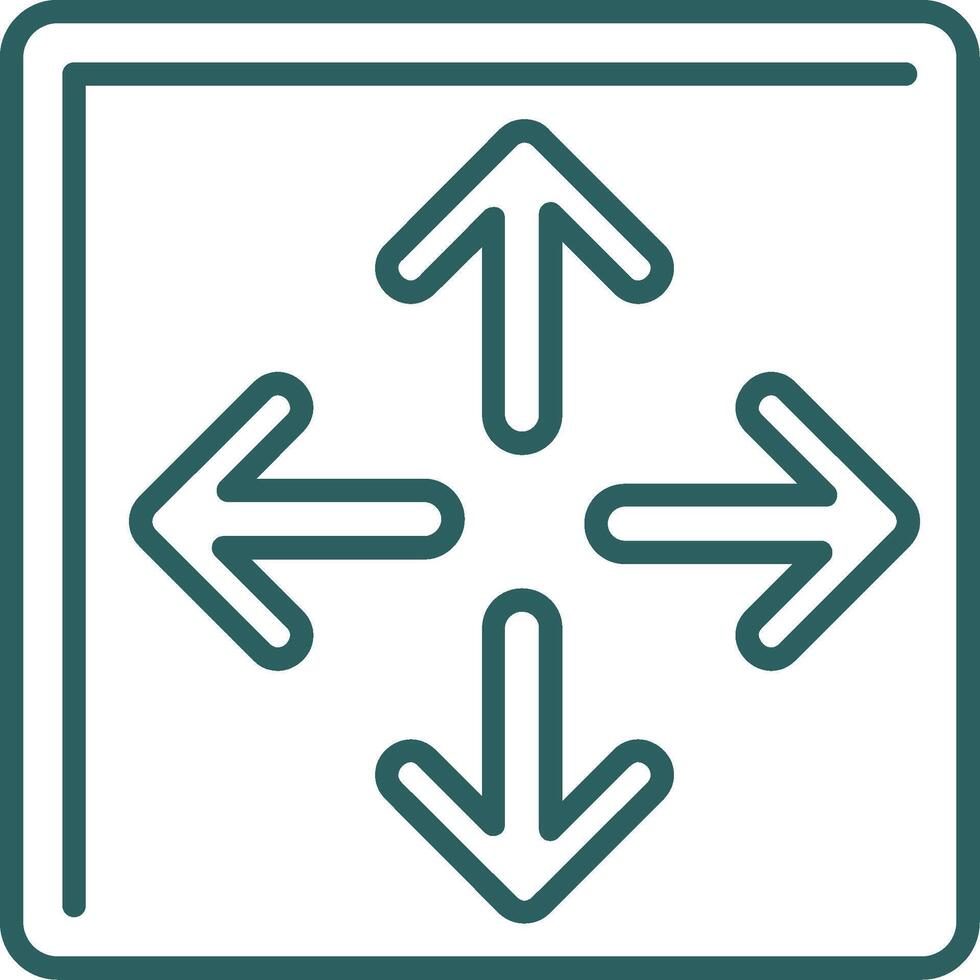 Maximize Line Gradient Icon vector