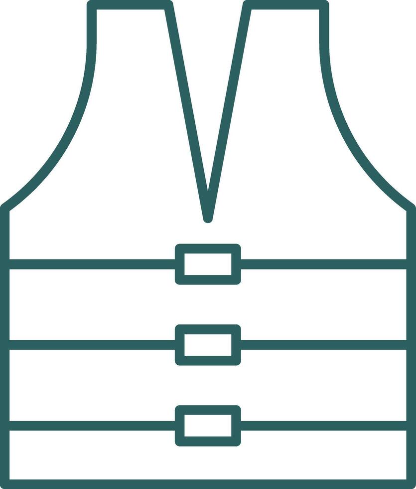 Life Jacket Line Gradient Icon vector