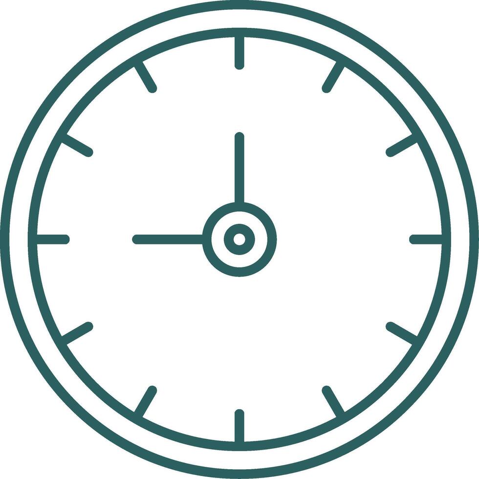 Clock Line Gradient Icon vector