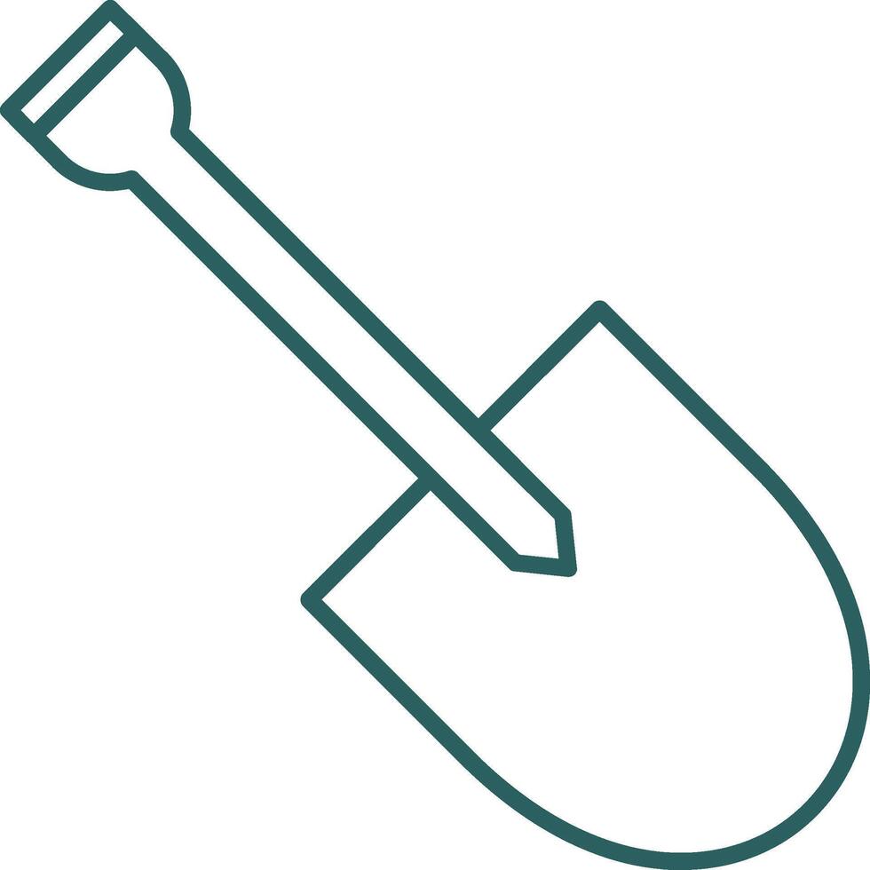 Shovel Line Gradient Icon vector