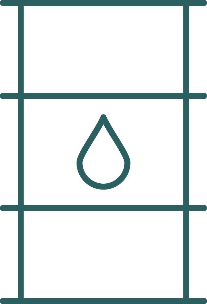 Oil Barrel Line Gradient Icon vector