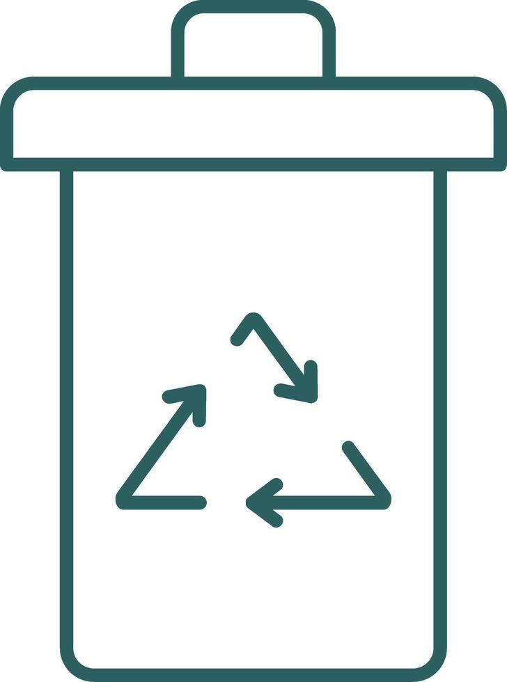 Garbage Line Gradient Icon vector