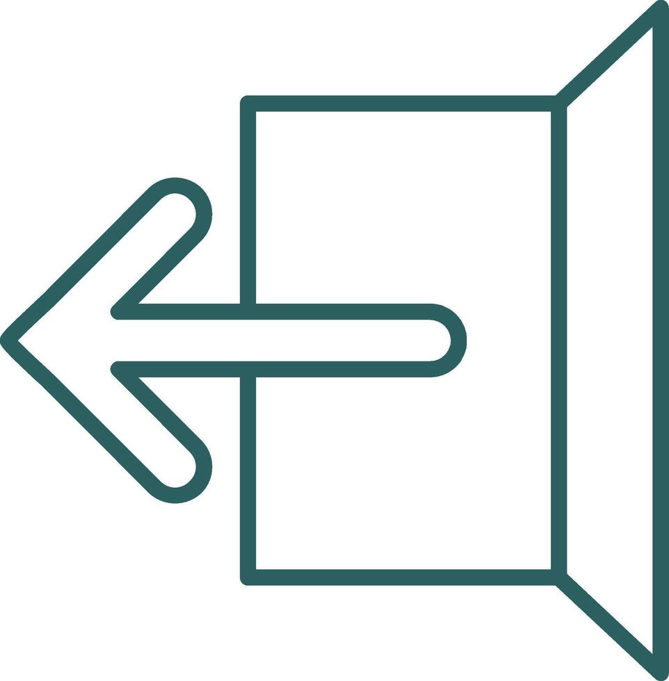 Logout Line Gradient Icon vector