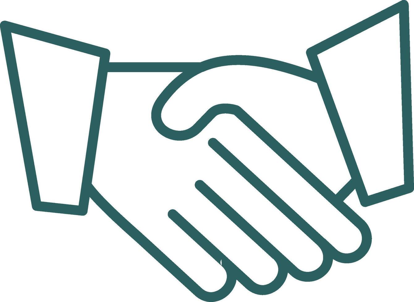 Hand Shaking Line Gradient Icon vector