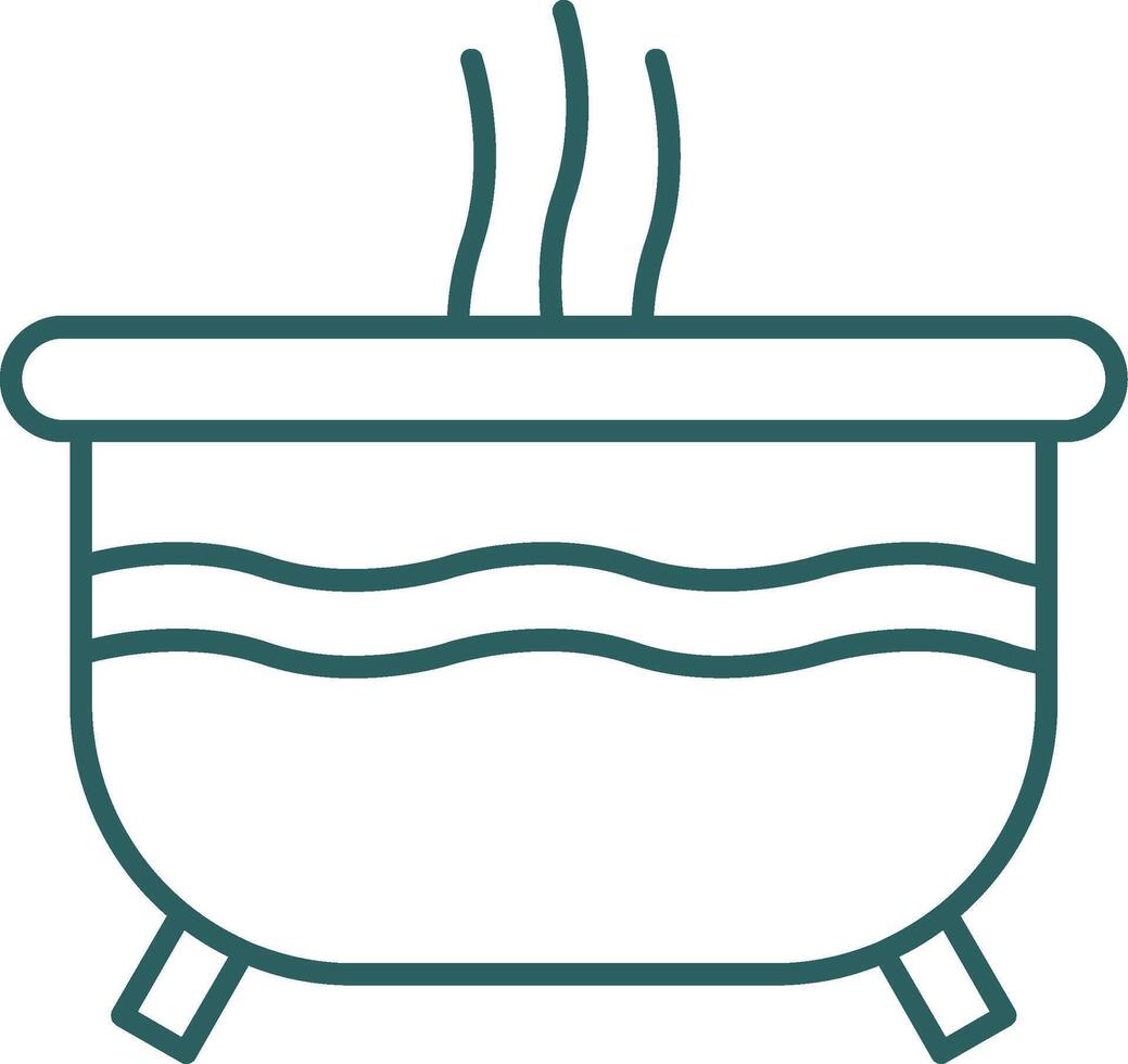 Hot Tub Line Gradient Icon vector