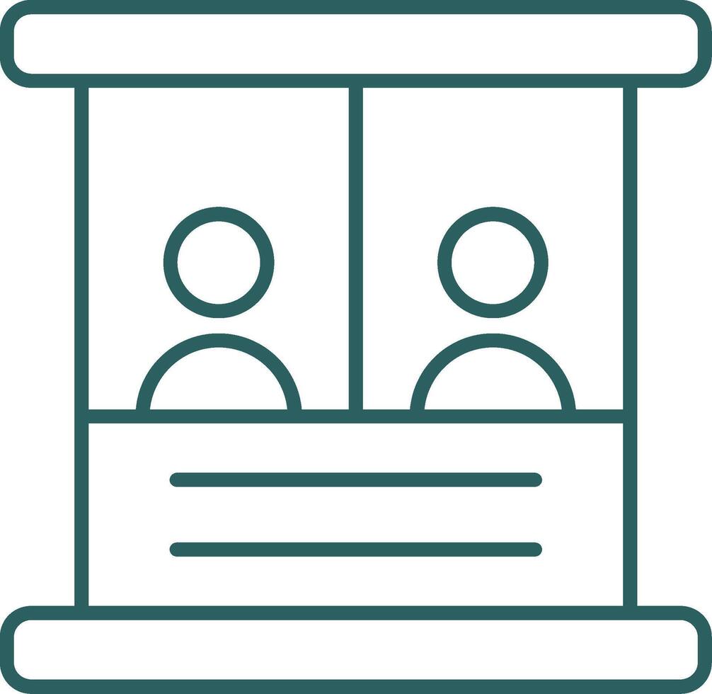 Ticket Box Line Gradient Icon vector
