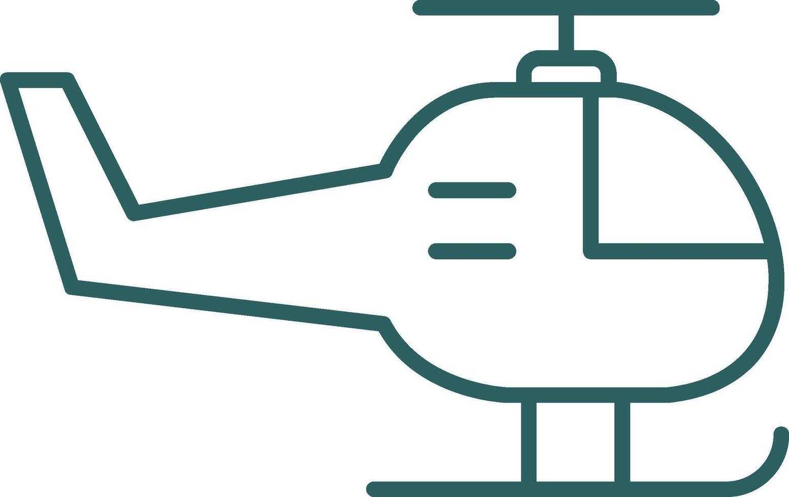 icono de degradado de línea de helicóptero vector