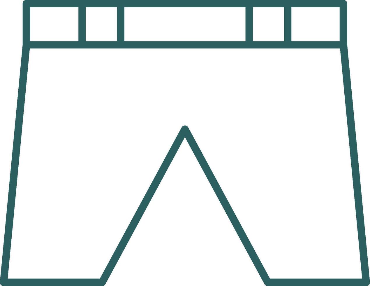 Shorts Line Gradient Icon vector