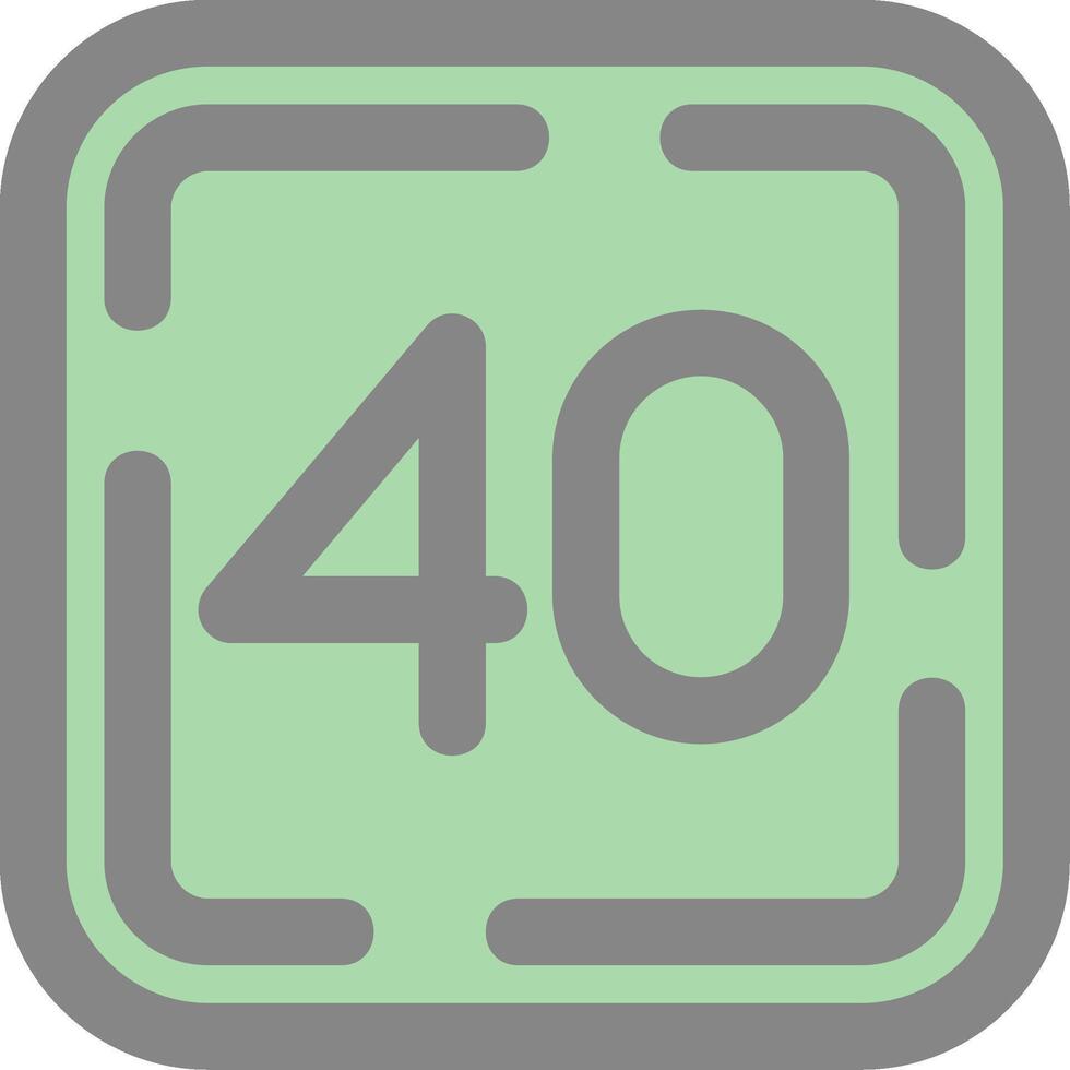 Forty Line Filled Light Icon vector