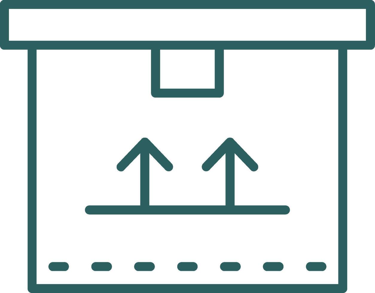 Cardboard Box Line Gradient Icon vector