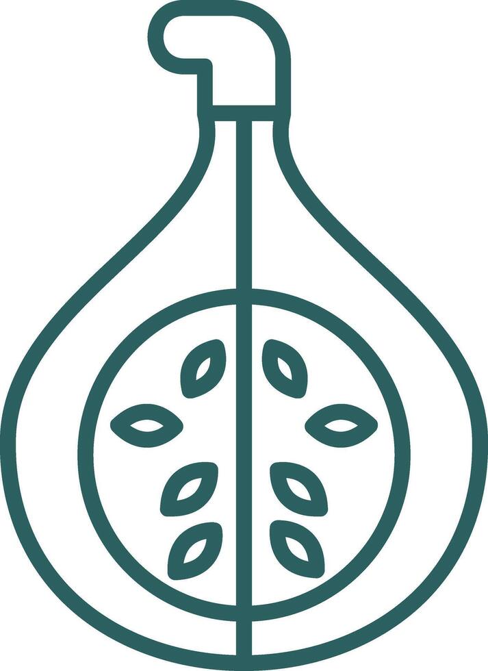 Fig Line Gradient Icon vector