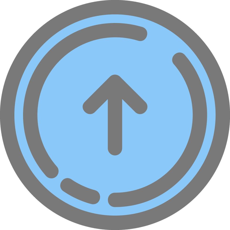 Up arrow Line Filled Light Icon vector