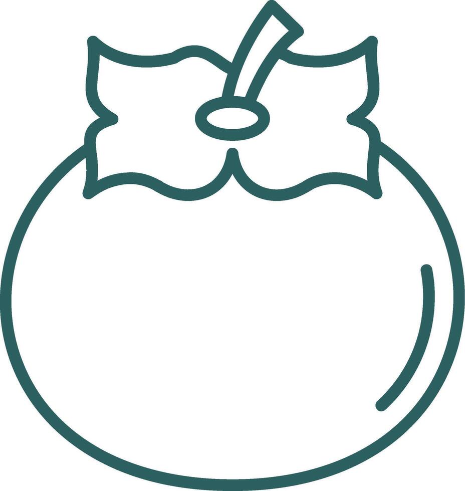 Persimmon Line Gradient Icon vector